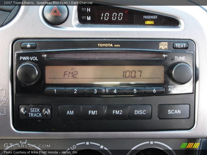 Speedway Blue Pearl / Dark Charcoal 2007 Toyota Matrix