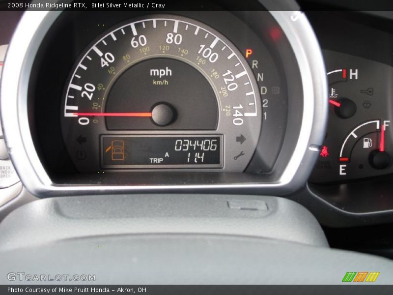 Billet Silver Metallic / Gray 2008 Honda Ridgeline RTX