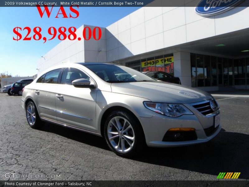 White Gold Metallic / Cornsilk Beige Two-Tone 2009 Volkswagen CC Luxury