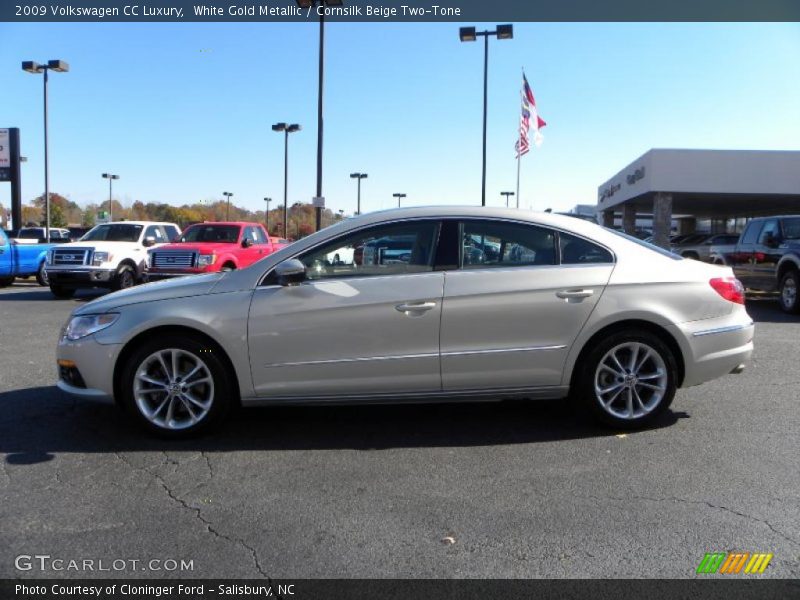 White Gold Metallic / Cornsilk Beige Two-Tone 2009 Volkswagen CC Luxury