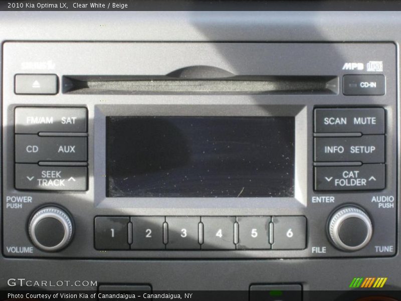 Clear White / Beige 2010 Kia Optima LX