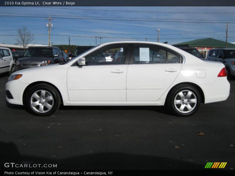 Clear White / Beige 2010 Kia Optima LX