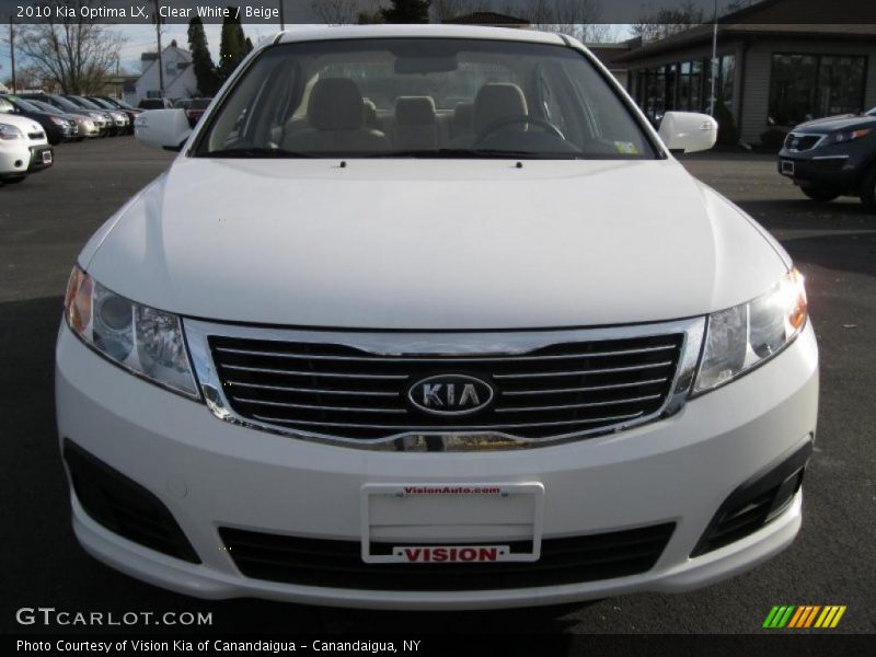 Clear White / Beige 2010 Kia Optima LX
