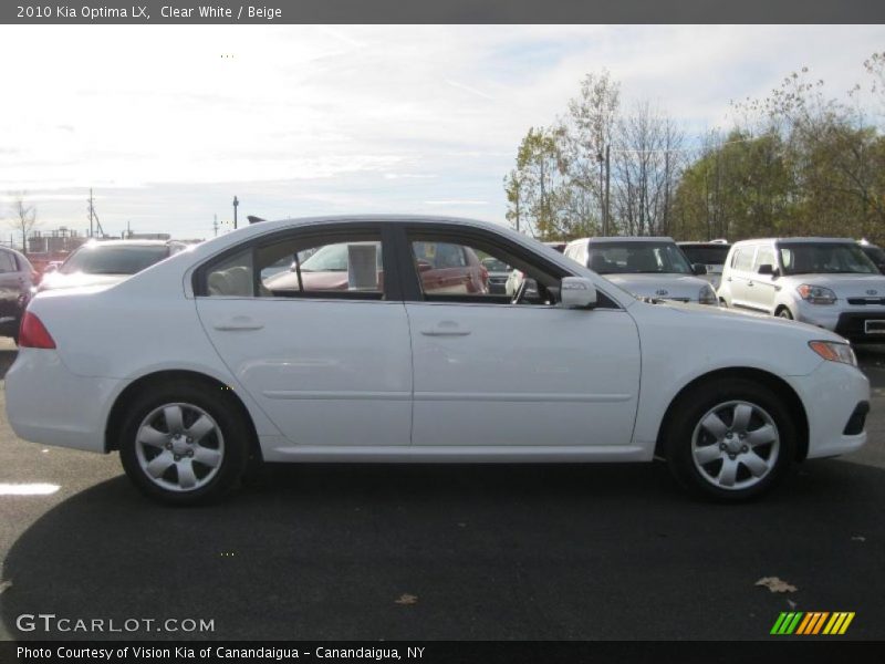 Clear White / Beige 2010 Kia Optima LX