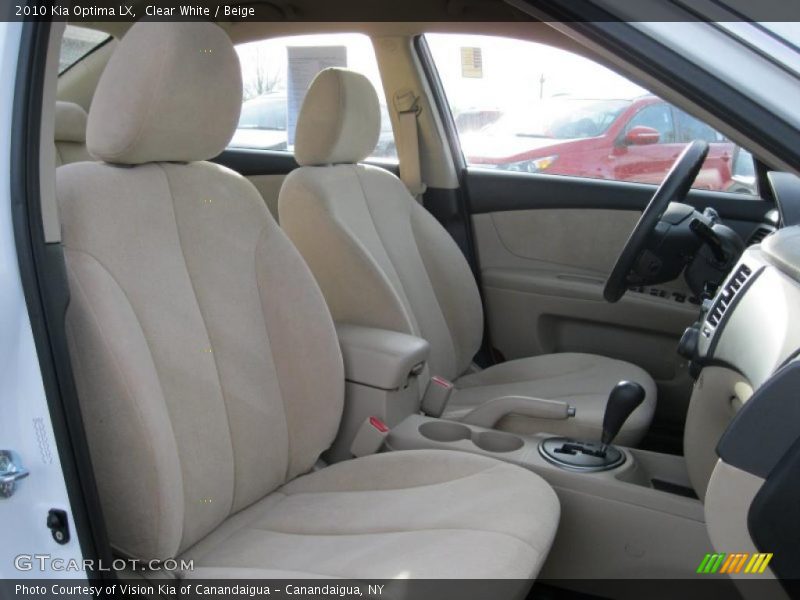 Clear White / Beige 2010 Kia Optima LX