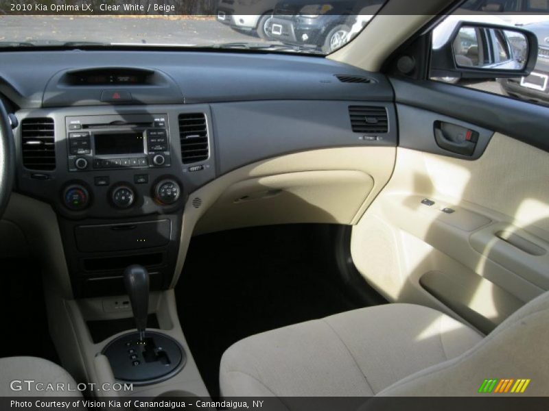 Clear White / Beige 2010 Kia Optima LX