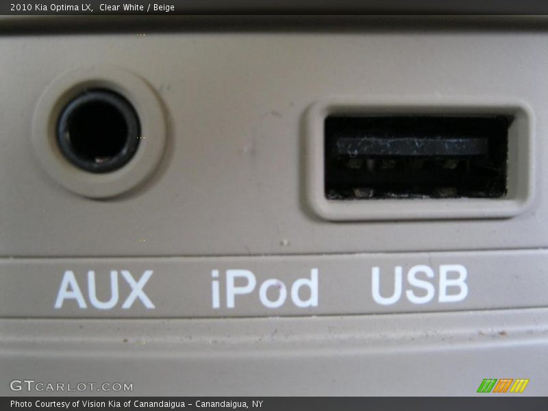 Clear White / Beige 2010 Kia Optima LX