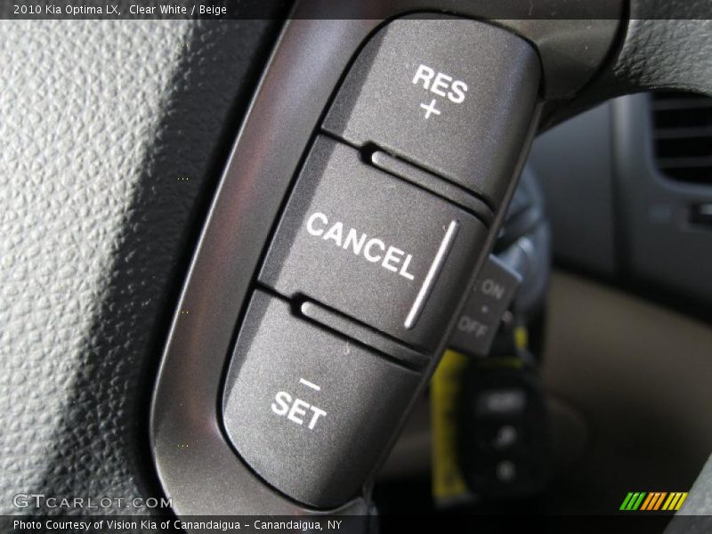 Clear White / Beige 2010 Kia Optima LX