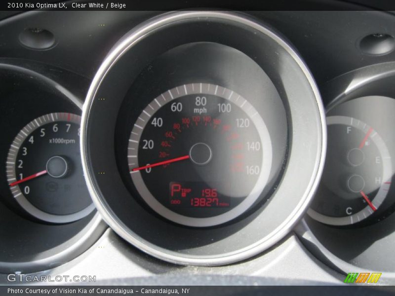 Clear White / Beige 2010 Kia Optima LX