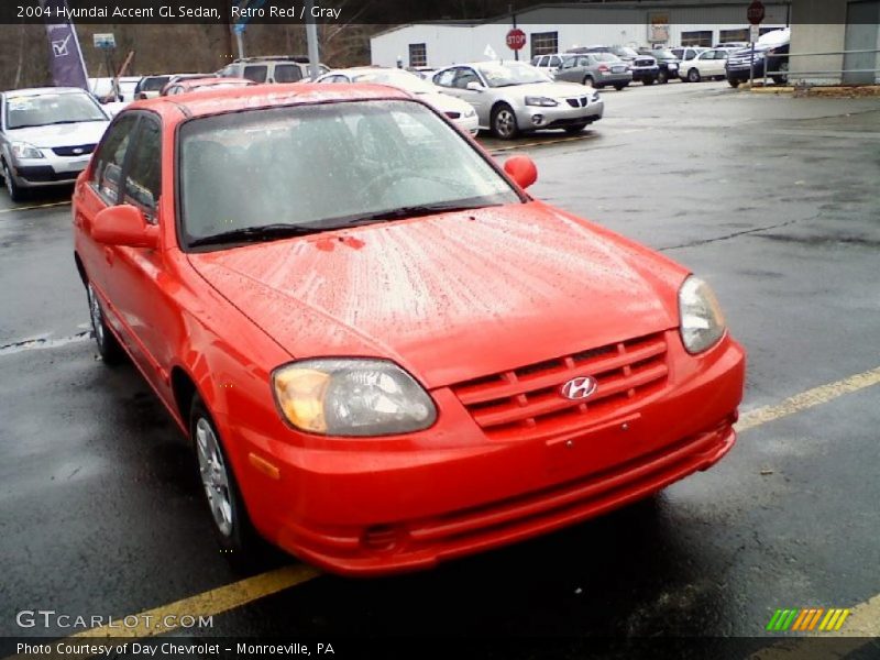 Retro Red / Gray 2004 Hyundai Accent GL Sedan