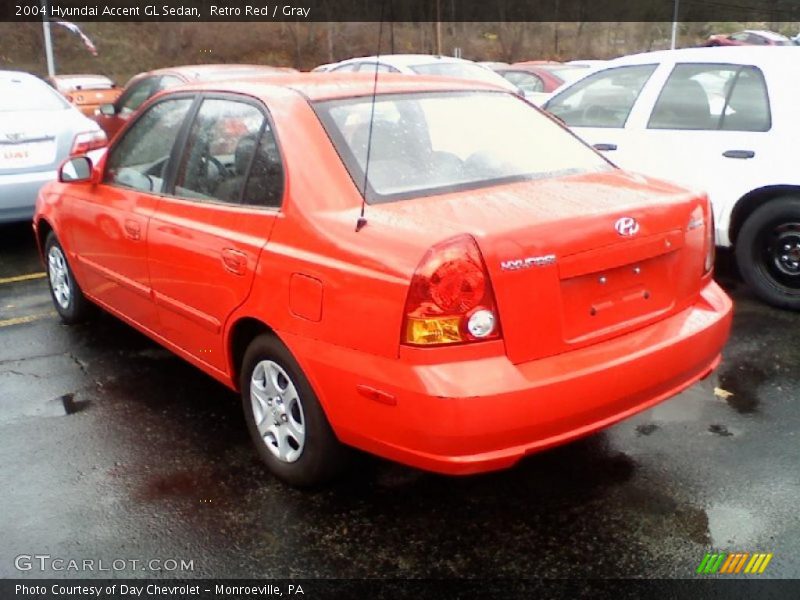 Retro Red / Gray 2004 Hyundai Accent GL Sedan