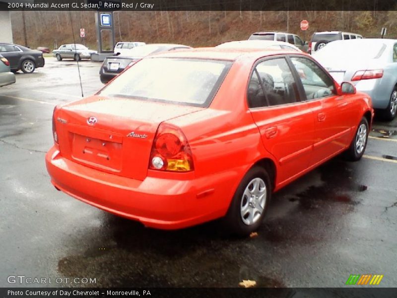 Retro Red / Gray 2004 Hyundai Accent GL Sedan