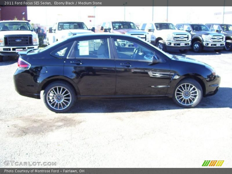 Ebony Black / Medium Stone 2011 Ford Focus SES Sedan