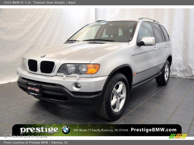 Titanium Silver Metallic / Black 2003 BMW X5 3.0i