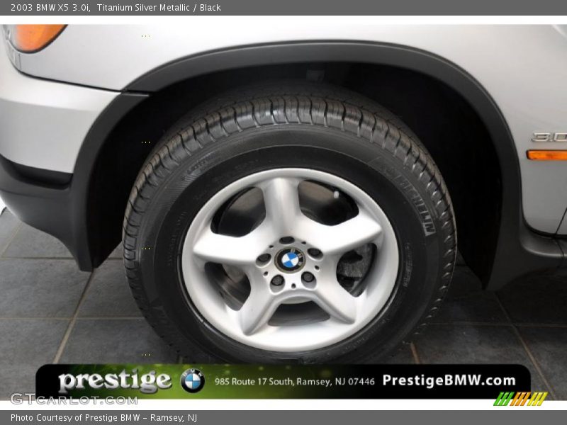 Titanium Silver Metallic / Black 2003 BMW X5 3.0i