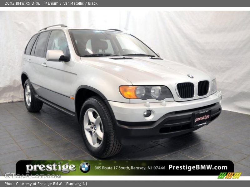 Titanium Silver Metallic / Black 2003 BMW X5 3.0i