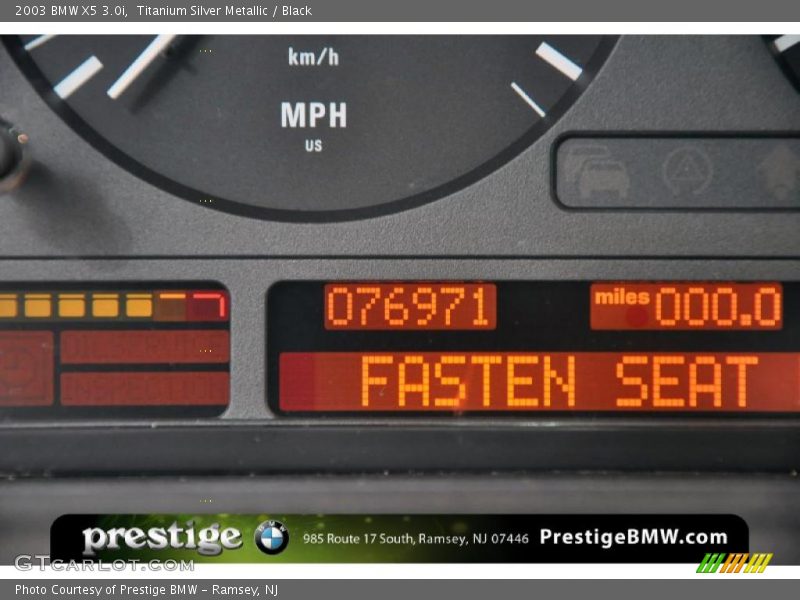 Titanium Silver Metallic / Black 2003 BMW X5 3.0i