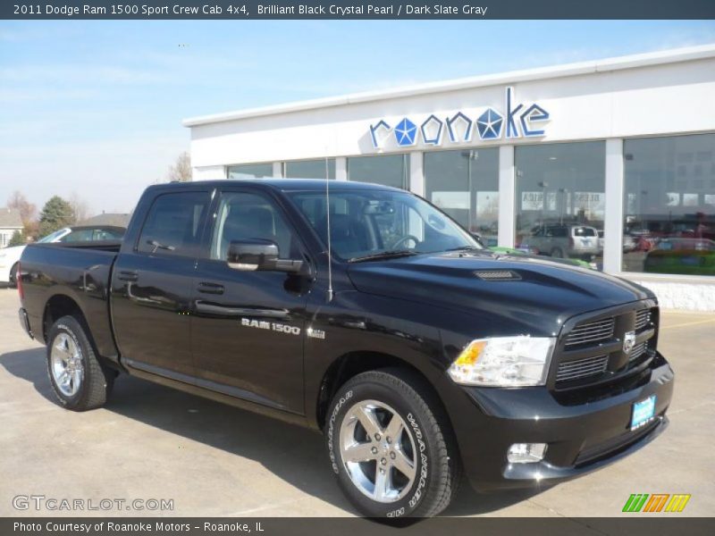 Brilliant Black Crystal Pearl / Dark Slate Gray 2011 Dodge Ram 1500 Sport Crew Cab 4x4