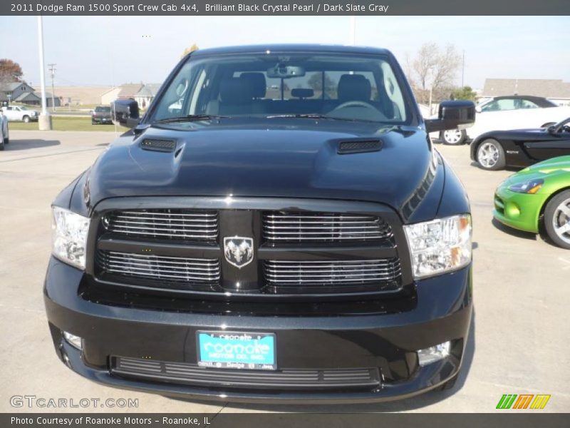 Brilliant Black Crystal Pearl / Dark Slate Gray 2011 Dodge Ram 1500 Sport Crew Cab 4x4