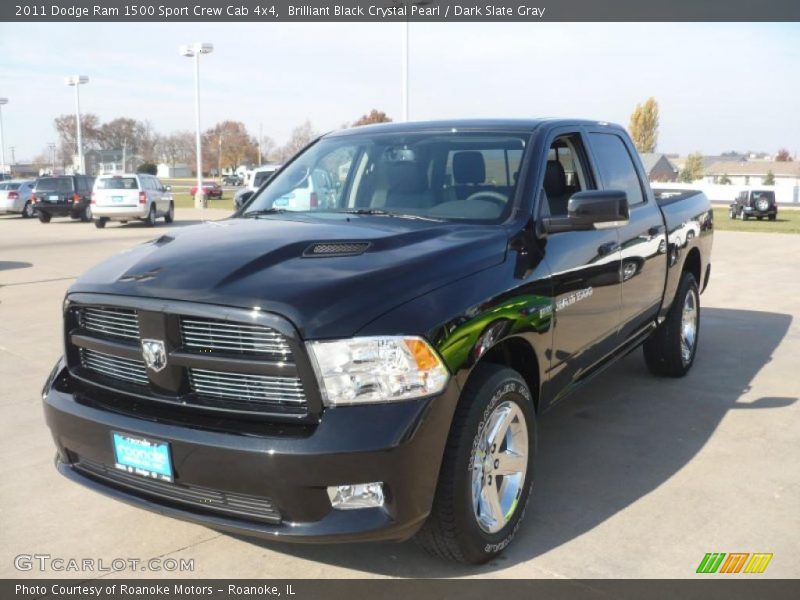 Brilliant Black Crystal Pearl / Dark Slate Gray 2011 Dodge Ram 1500 Sport Crew Cab 4x4