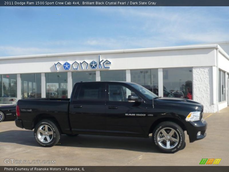 Brilliant Black Crystal Pearl / Dark Slate Gray 2011 Dodge Ram 1500 Sport Crew Cab 4x4