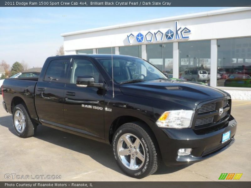 Brilliant Black Crystal Pearl / Dark Slate Gray 2011 Dodge Ram 1500 Sport Crew Cab 4x4