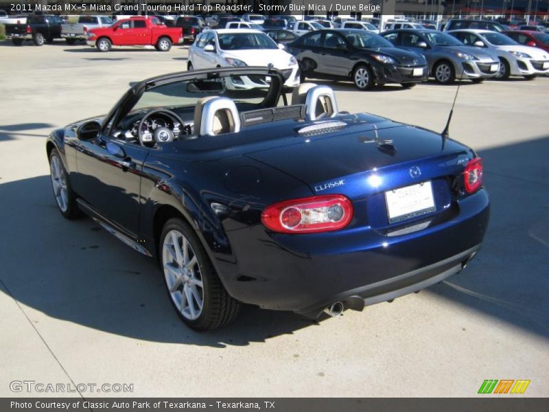 Stormy Blue Mica / Dune Beige 2011 Mazda MX-5 Miata Grand Touring Hard Top Roadster