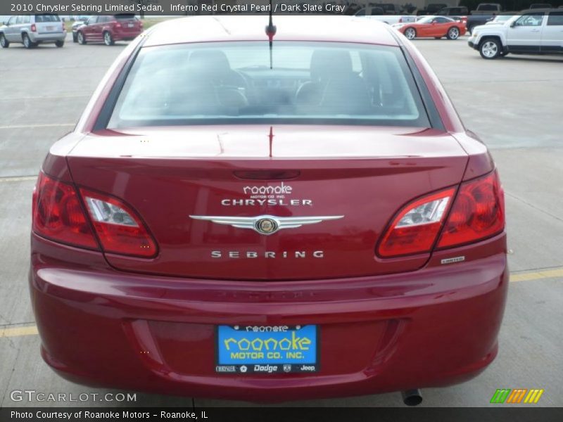 Inferno Red Crystal Pearl / Dark Slate Gray 2010 Chrysler Sebring Limited Sedan