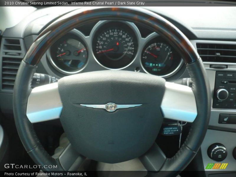 Inferno Red Crystal Pearl / Dark Slate Gray 2010 Chrysler Sebring Limited Sedan