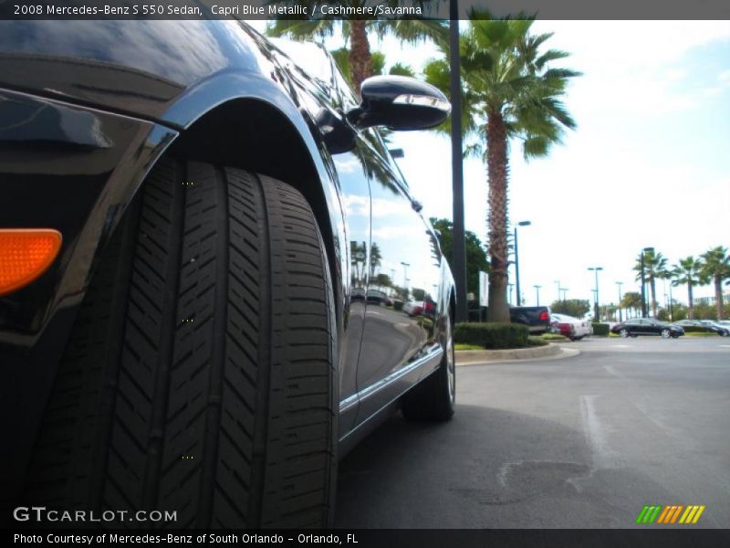 Capri Blue Metallic / Cashmere/Savanna 2008 Mercedes-Benz S 550 Sedan