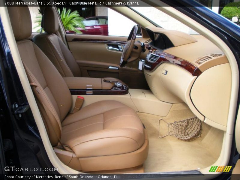 Capri Blue Metallic / Cashmere/Savanna 2008 Mercedes-Benz S 550 Sedan