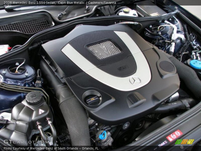 Capri Blue Metallic / Cashmere/Savanna 2008 Mercedes-Benz S 550 Sedan