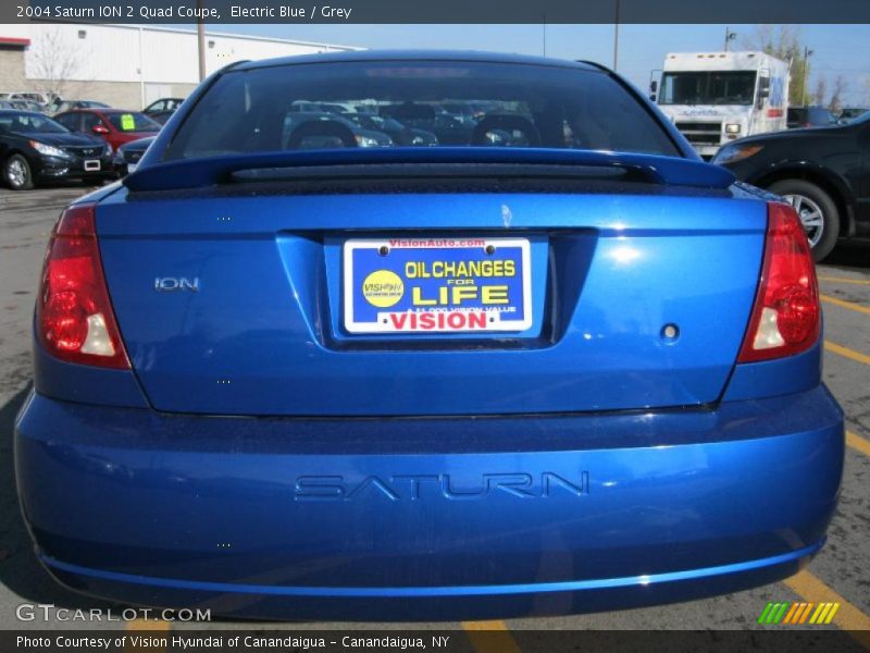 Electric Blue / Grey 2004 Saturn ION 2 Quad Coupe