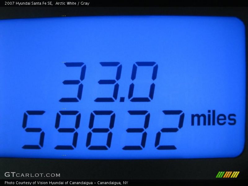 Arctic White / Gray 2007 Hyundai Santa Fe SE