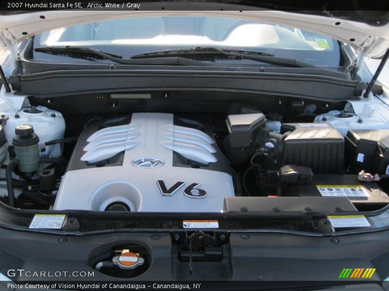 Arctic White / Gray 2007 Hyundai Santa Fe SE