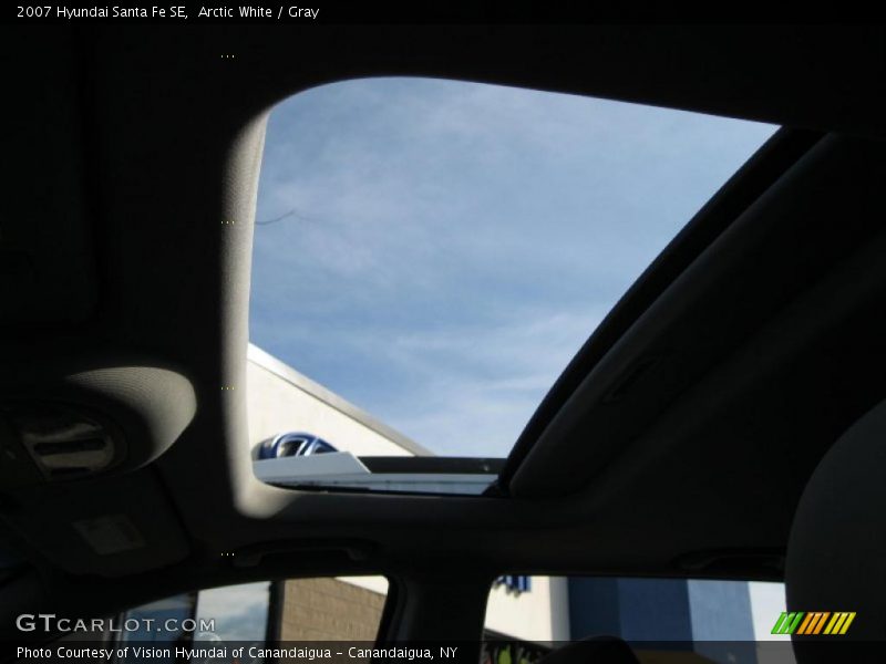 Arctic White / Gray 2007 Hyundai Santa Fe SE