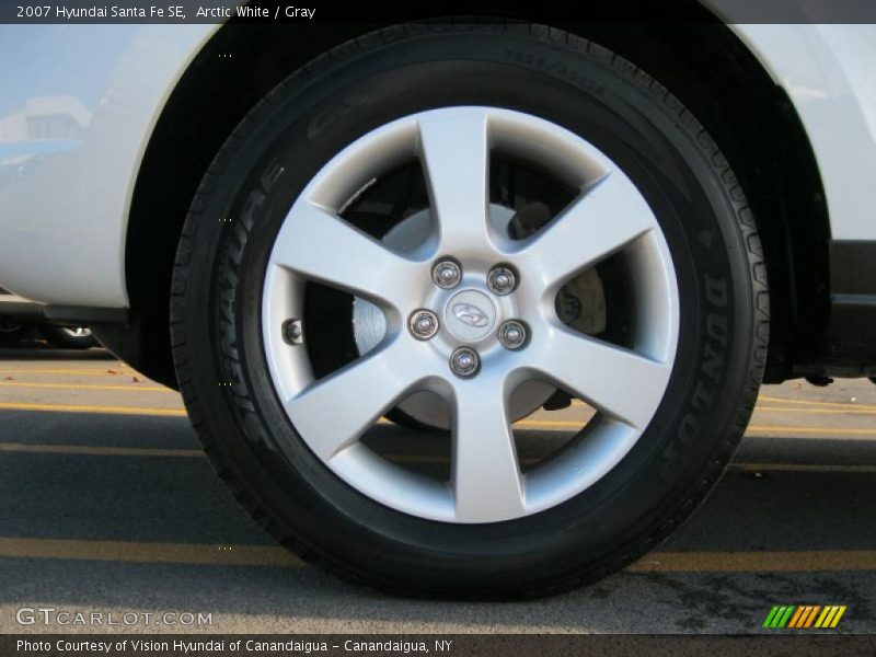 Arctic White / Gray 2007 Hyundai Santa Fe SE