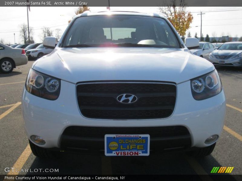 Arctic White / Gray 2007 Hyundai Santa Fe SE