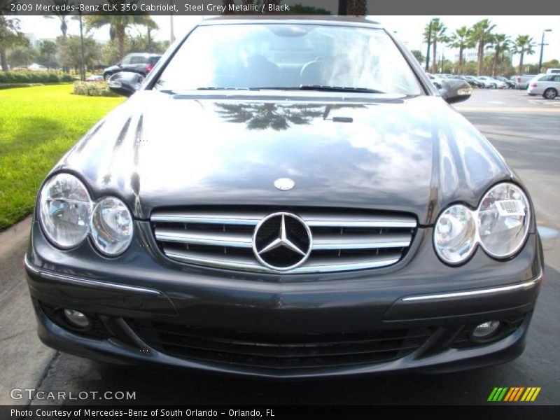 Steel Grey Metallic / Black 2009 Mercedes-Benz CLK 350 Cabriolet