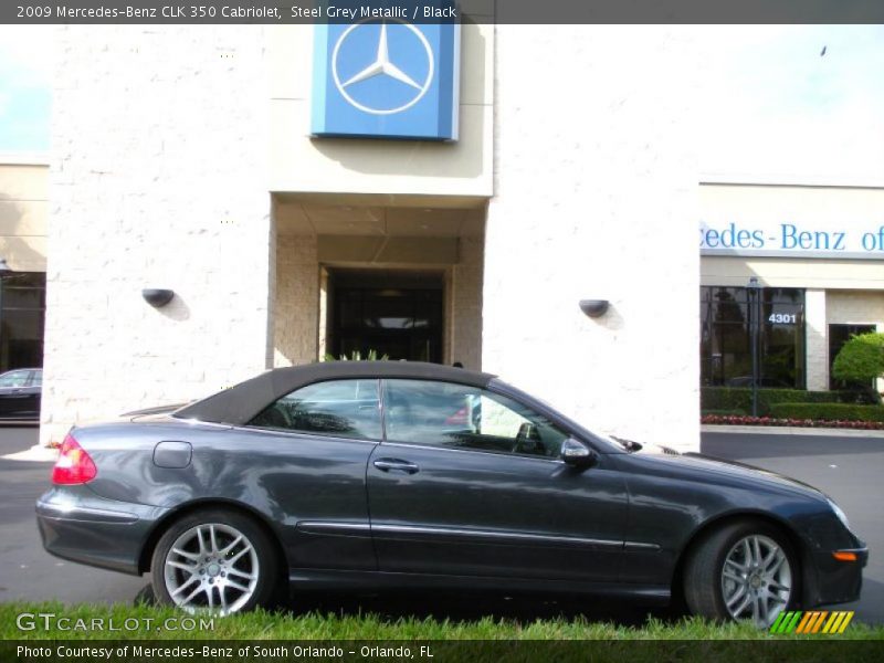 Steel Grey Metallic / Black 2009 Mercedes-Benz CLK 350 Cabriolet