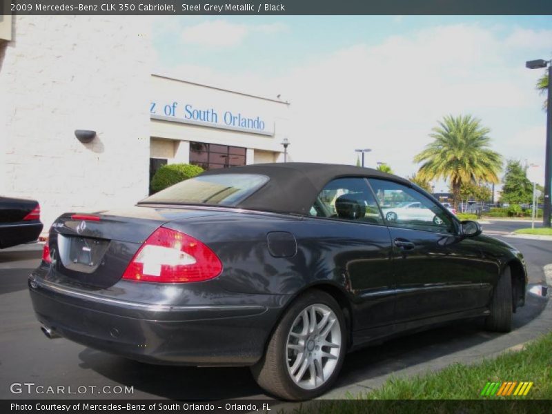 Steel Grey Metallic / Black 2009 Mercedes-Benz CLK 350 Cabriolet