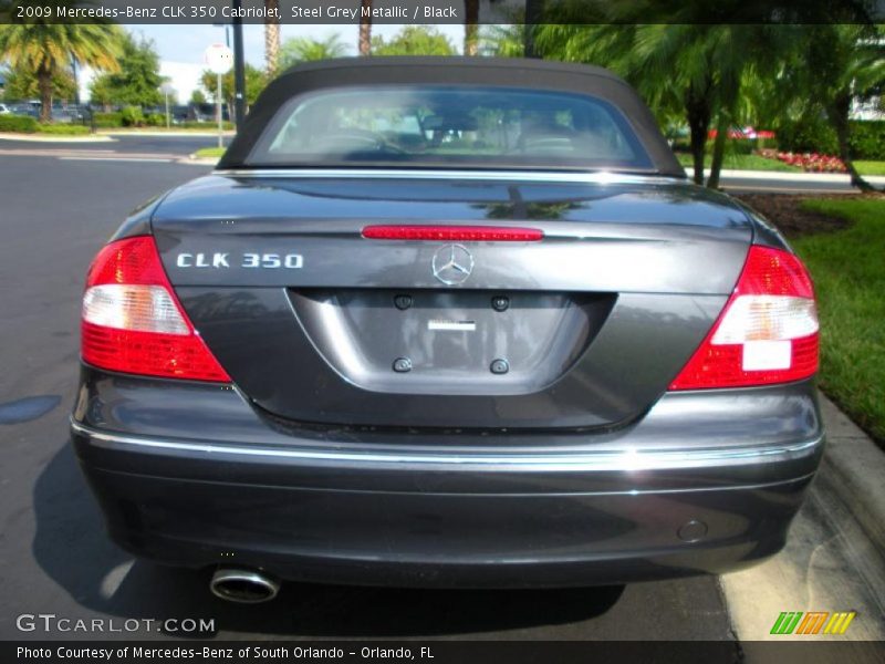 Steel Grey Metallic / Black 2009 Mercedes-Benz CLK 350 Cabriolet