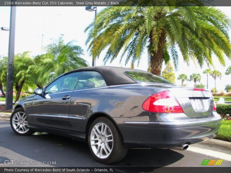 Steel Grey Metallic / Black 2009 Mercedes-Benz CLK 350 Cabriolet
