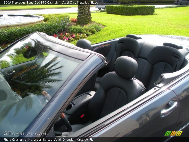 Steel Grey Metallic / Black 2009 Mercedes-Benz CLK 350 Cabriolet