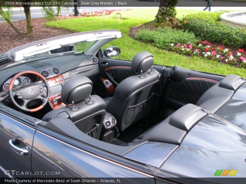 Steel Grey Metallic / Black 2009 Mercedes-Benz CLK 350 Cabriolet