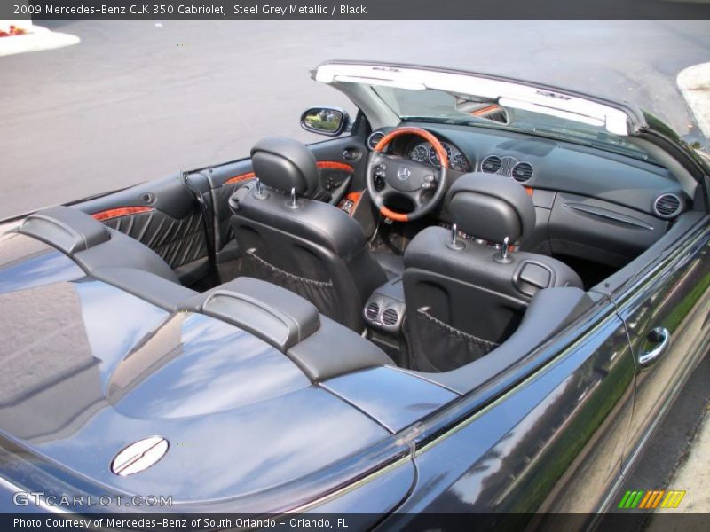 Steel Grey Metallic / Black 2009 Mercedes-Benz CLK 350 Cabriolet