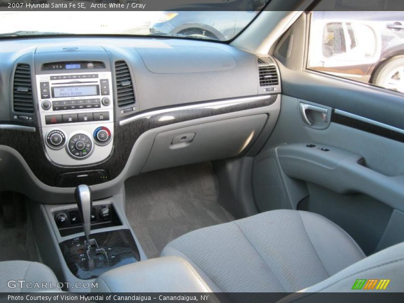 Arctic White / Gray 2007 Hyundai Santa Fe SE