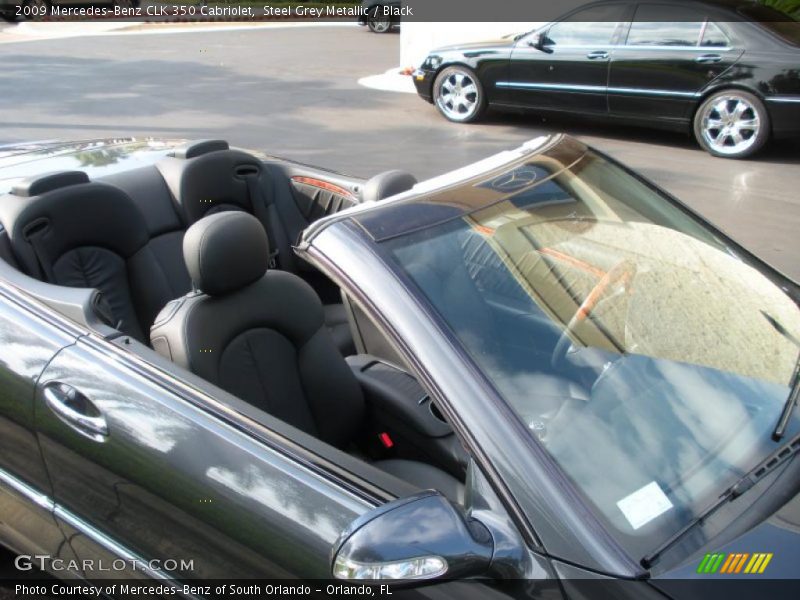 Steel Grey Metallic / Black 2009 Mercedes-Benz CLK 350 Cabriolet