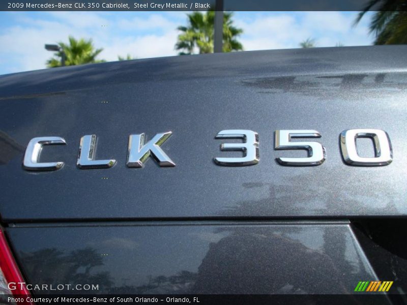 Steel Grey Metallic / Black 2009 Mercedes-Benz CLK 350 Cabriolet