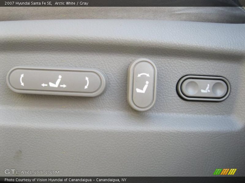 Arctic White / Gray 2007 Hyundai Santa Fe SE